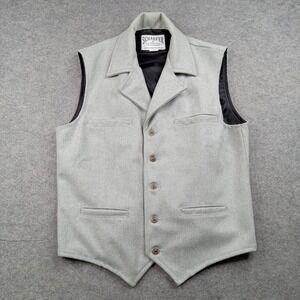 Schaefer Outfitter Vest Mens Large Gray Wool Western Button 805 USA Ranchwear